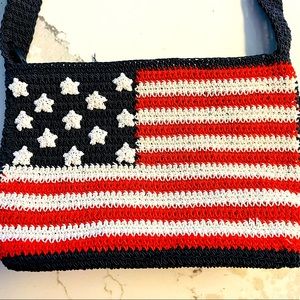 USA Crochet Flag Handbag